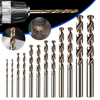 12pcs Drill Bit HSS For M35  For Cobalt Drill Bit 1-3.5mm 135 Degree Split Point Tip For Stainless Steel Wood Hole Cutter