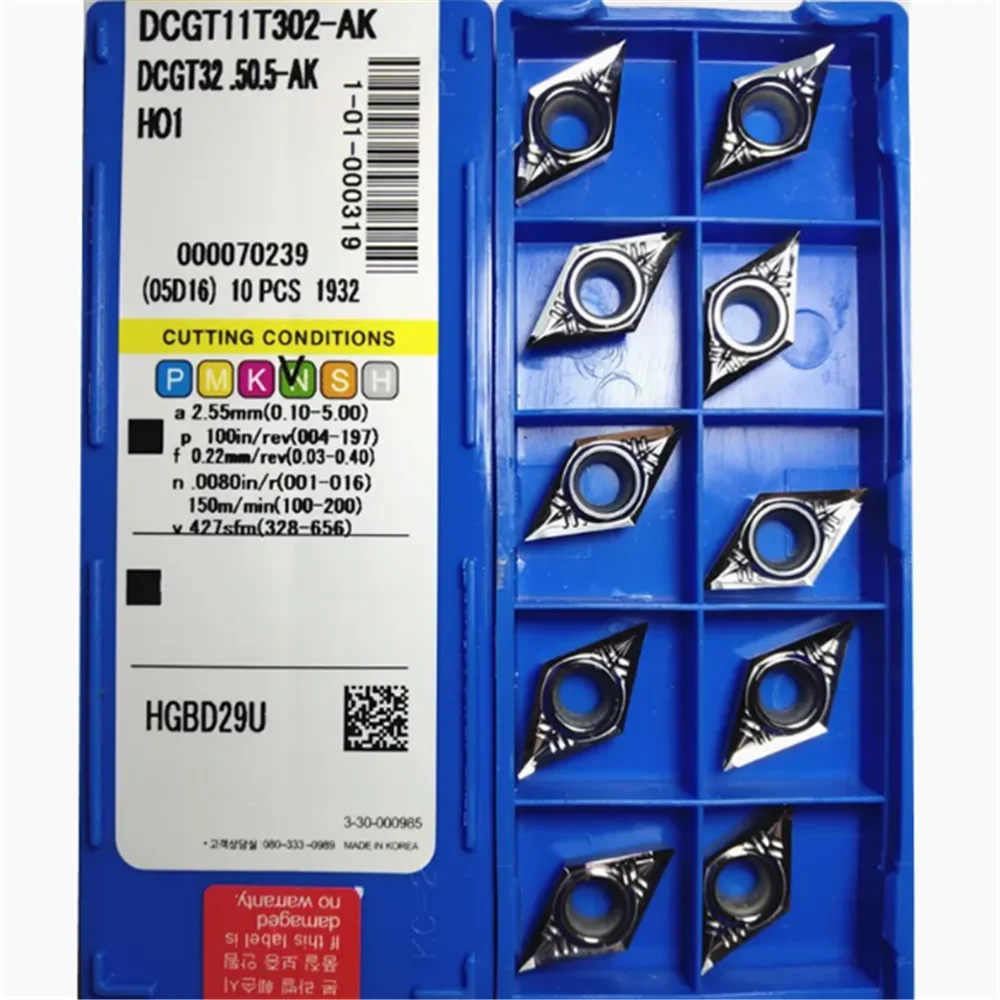 

Алюминиевая Вставка DCGT11T302,11T304,AK H01 CNC металлический токарный станок фрезерный инструмент карбидная вставка для алюминия для держателя инструмента SDAQCR/L