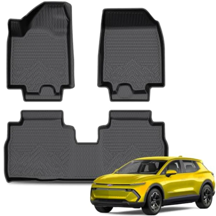 

Всепогодные напольные коврики TPE для Chevrolet Equinox EV 2024-2025, 2026 (не для газовых версий), передние и задние, 2 ряда