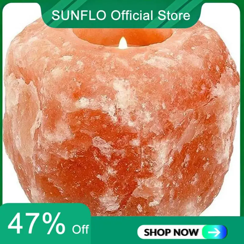 Natural Salt Crystal Stone Candle Holder Stand Crystals Candle Cave Wedding Valentine's Day Gift Easy To Use