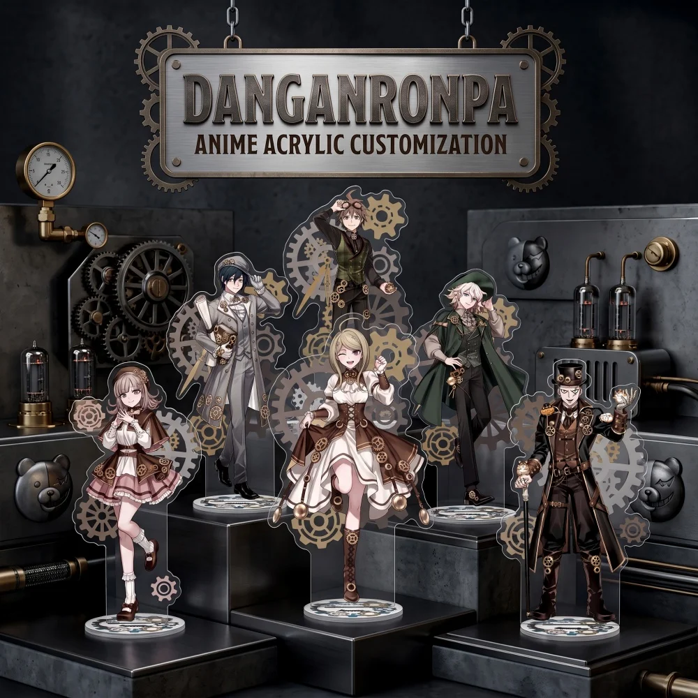Danganronpa Anime Acrylic Stand Keychain Makoto Naegi Hajime Hinata Shuichi Saihara Junko Enoshima Desktop Decor 2026 New