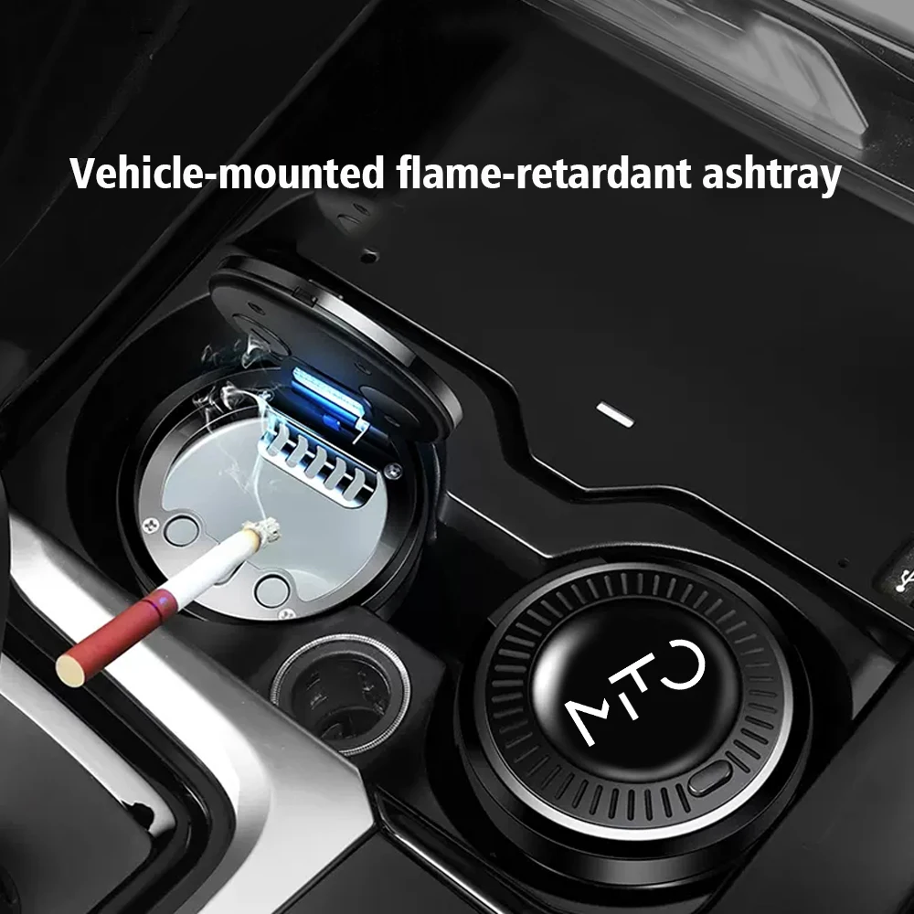 Suitable for Alfa Romeo MIto car ashtray cup portable LED smoke car ashtray defogger