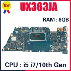 KEFU UX363JA Mainboard For ASUS Zenbook Flip 13 UX363 BX363JA RX363JA UXF3000JA Laptop Motherboard I5 I7 10th Gen 8GB/RAM