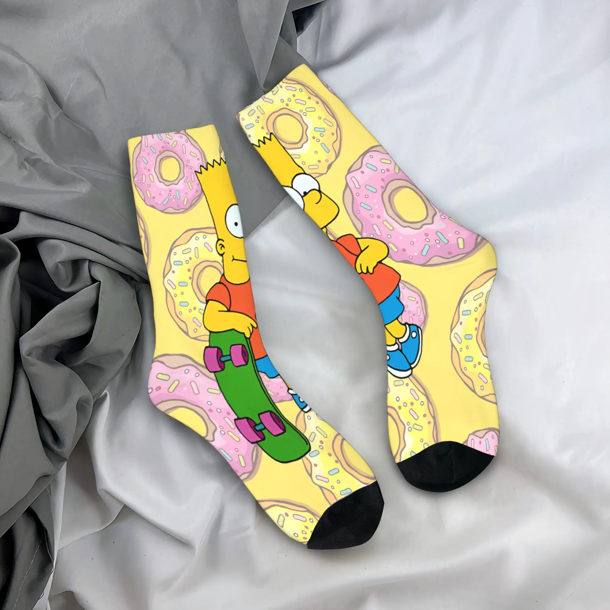 

Simpsones Gift Crew Socks Merch for Men Cozy Printed Socks