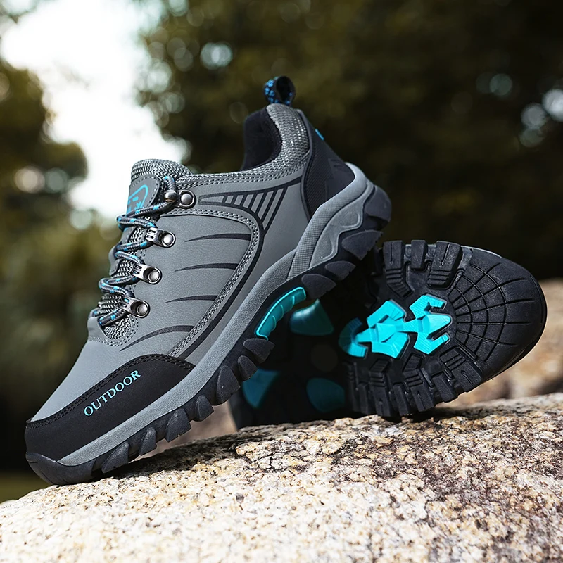 

Hiking Shoes Men Outdoor Lace-up Anti-slip Wear-resistant Low-top Shoes Men Lightweight Breathable Casual Sports Shoes Men