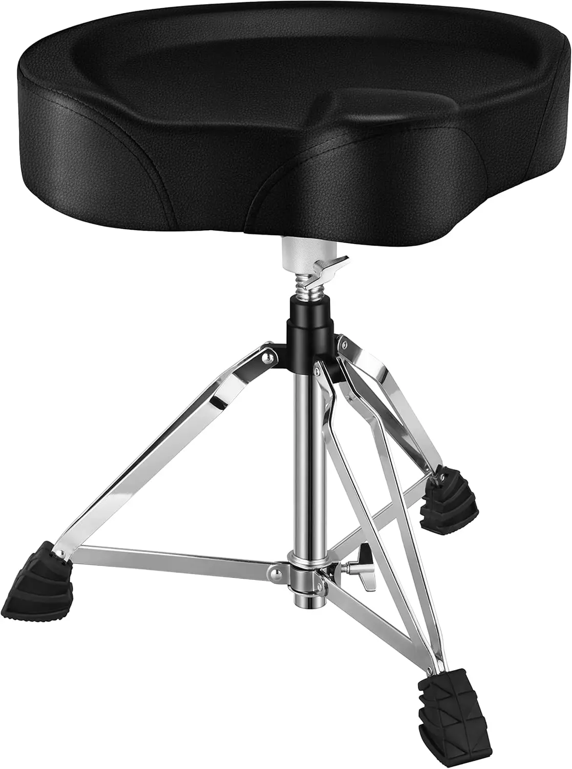 Donner Heavy Duty Drum Throne, Motorcycle Style Drum Stool, Widened Drum Seat With Upgraded Materials, Height Adjustable Padded