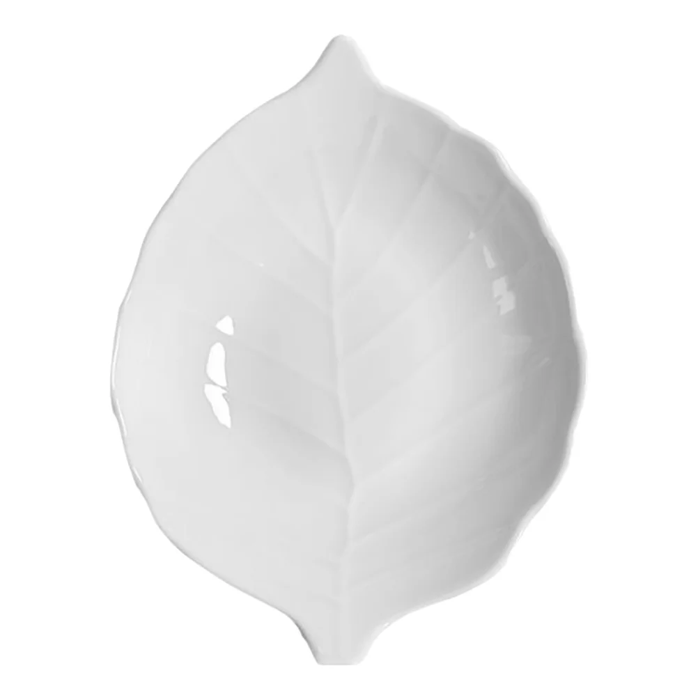 

Leaf Shape Ceramic Serving Tray Small Dried Fruit Dessert Plate Decorative Cake Tray Home Snack Jewelry Display Dish