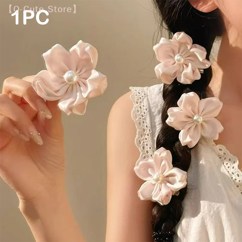 

Sweet Cherry Blossom Hair Accessories Fashion Cherry Hair Clip Pink Barrettes For Women Girls Fashion Versatile Side Clip Gifts