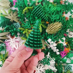 100g 200g City Parts Bush Tree Leaf Flower Green Grass Building Bricks Plants Blocks Figures Accessories Assemble Blocks Parts