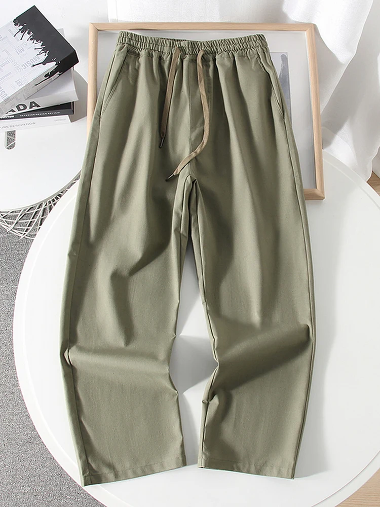 

Premium Cotton Linen Blend Casual Pants Lightweight Breathable Summer New Sle Men's Loose Straight Leg Casual Trousers