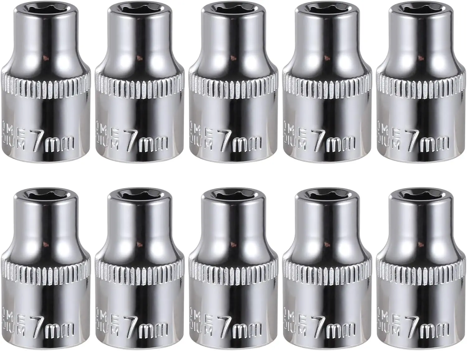 

10-Piece 7mm 3/8' Drive Shallow Sockets, 6-Point, Corrosion-Resistant