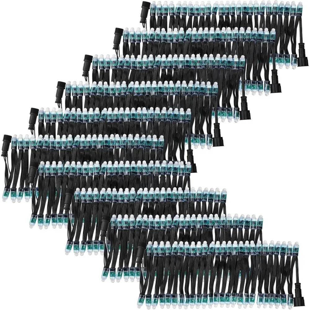 

1000 Pcs WS2811 RGB LED Pixels Light 12 mm Diused Digital String Lights Waterproo Individually Addrable Round ule or Advertising