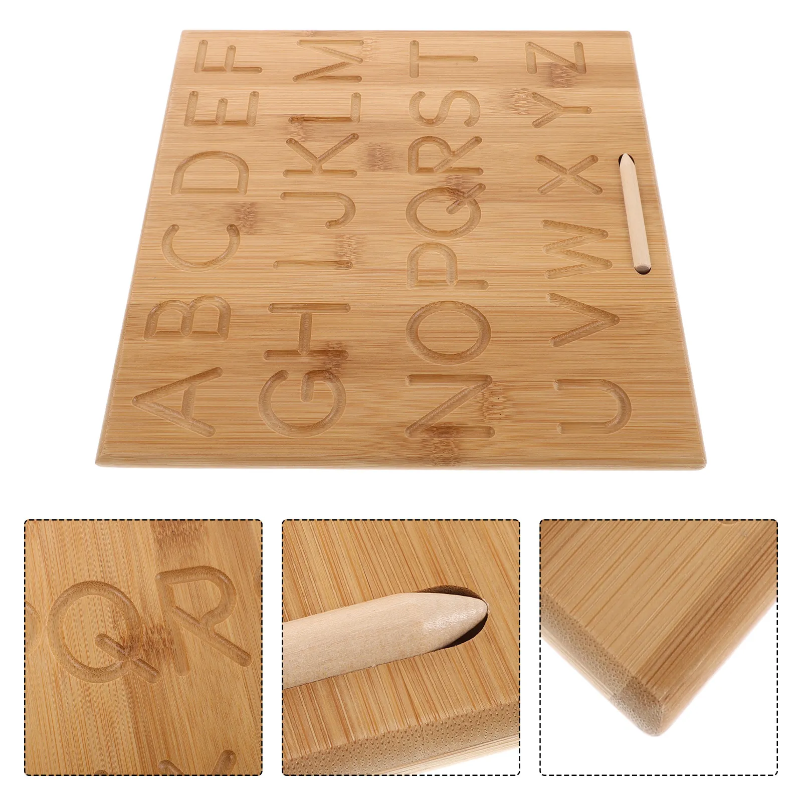 

Детская доска для письма, двусторонняя бамбуковая тетрадь для тренировки мелкой моторики, многоразовый инструмент для обучения письму