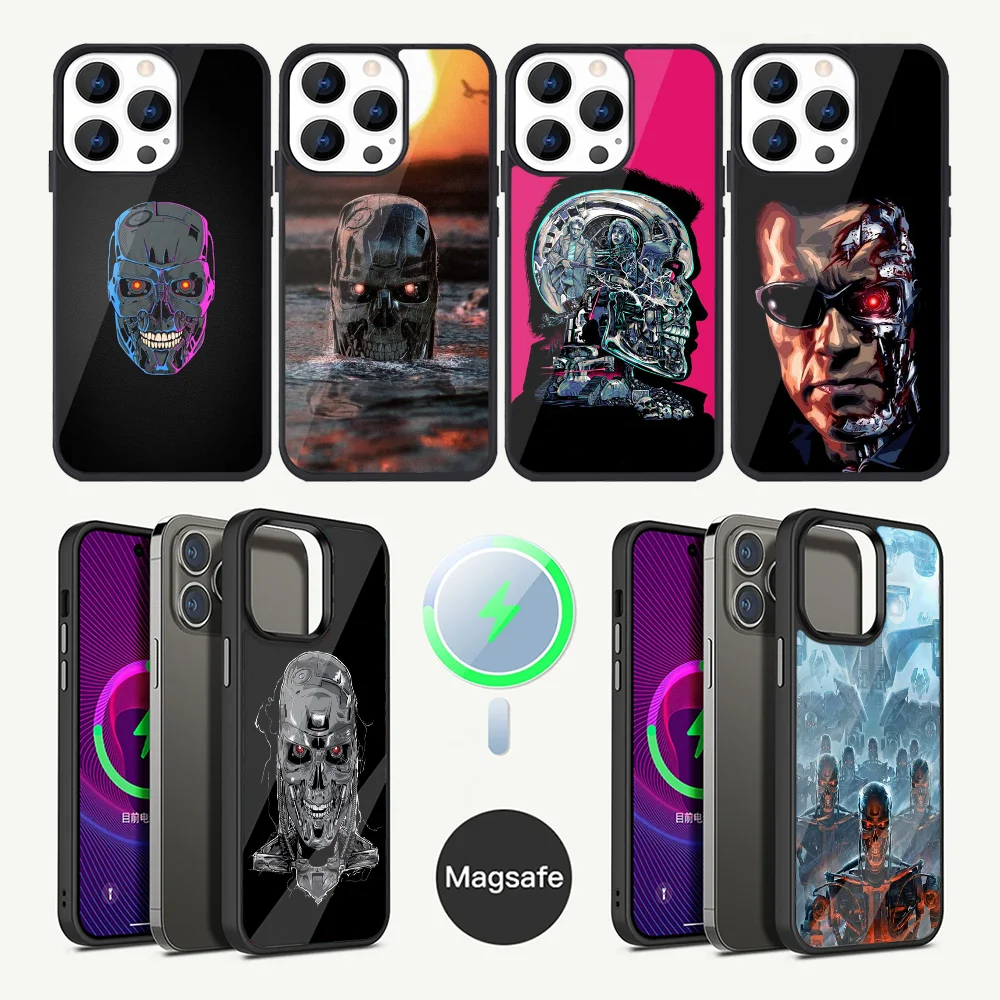 Movie The T-Terminator Phone Case For iPhone 16,15,14,13,12,11,Plus,Pro,Max Mini Magsafe Magnetic Wireless Charging