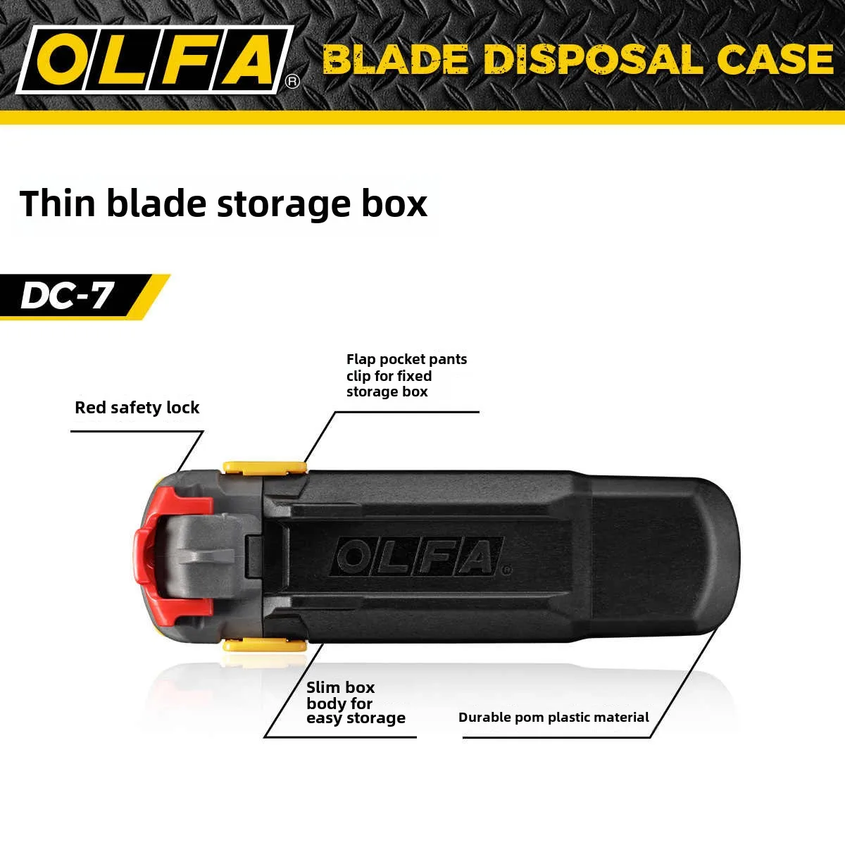 Japan OLFA DC-7 Utility Blade Breaker,  Safe Disposal Box,, , Suitable for: 18mm, 12.5mm, 9mm Blades