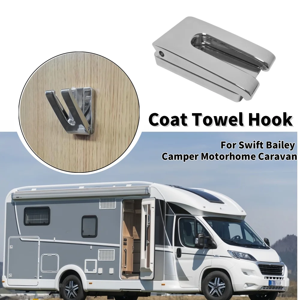 RV Folding Coat Hook Coat Towel Hook Car Interior Storage Hanger Mounts For Swift Bailey Camper Motorhome Caravan