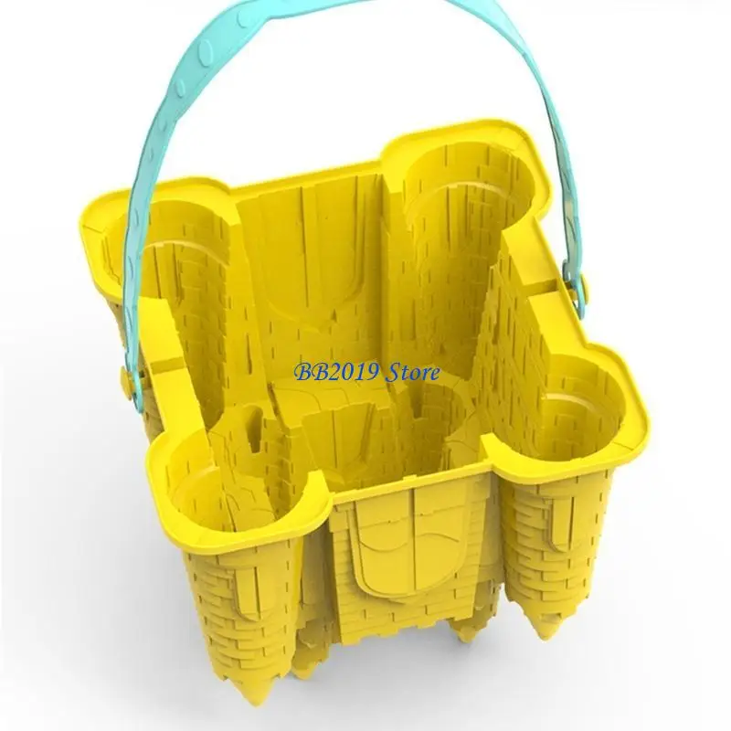 Q0KB Sand Bucket Beach Toy for Children Castelo areia ao ar livre Molde areia para menino Playset neve areia da