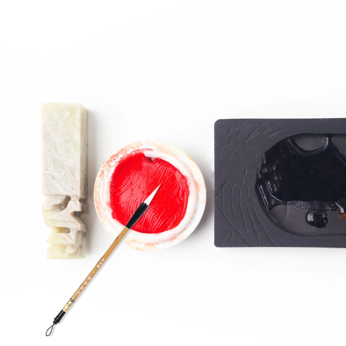 

3Pcs Chinese Calligraphy Brush Set Wolf Hair Writing Brush Different Sizes L Traditional Drawing Painting Tools Beginner