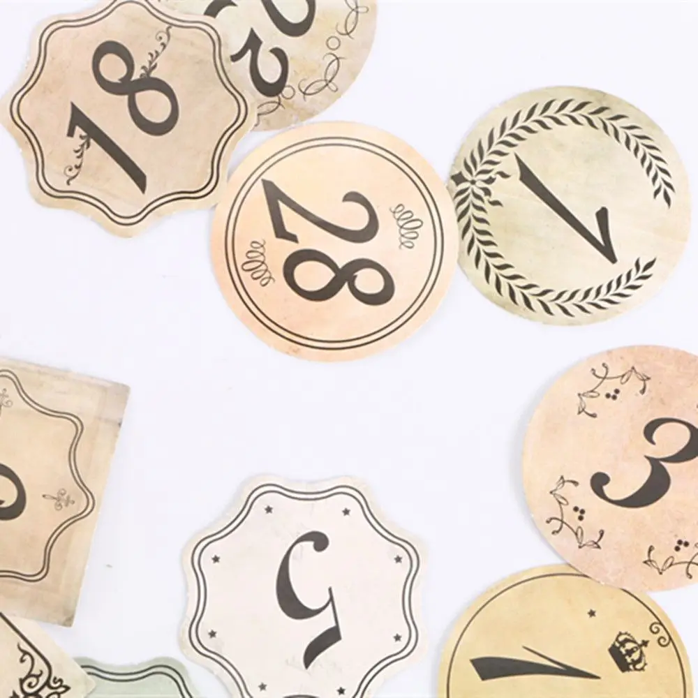 Creatieve DIY Notebook Sticker Vintage Afdichting Sticker Album Stickers Woordnummer