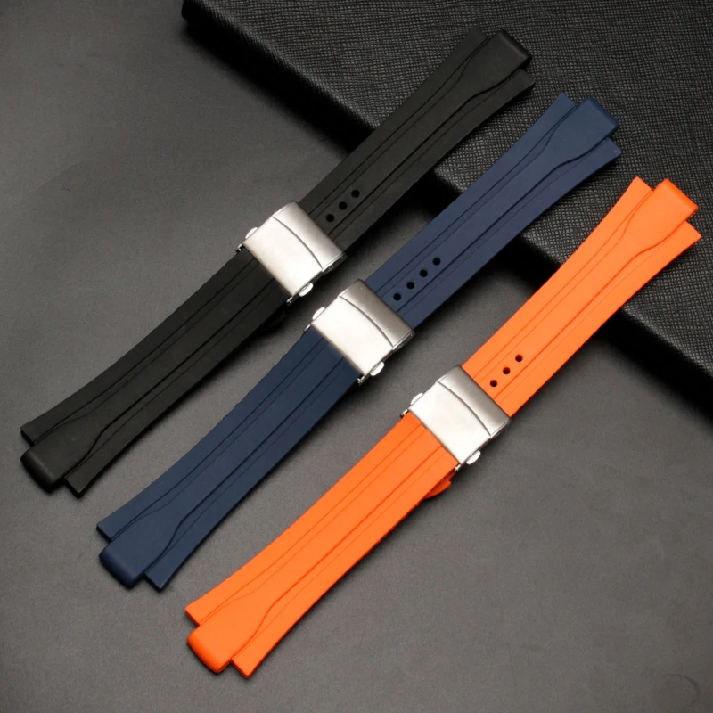 남성용 오리스 다이빙 고무 스트랩, 773 7730 F1 레이싱, 윌리엄스 스포츠 다이빙, 먼지 없는 시계 스트랩, 볼록 시계 밴드, 24-12mm