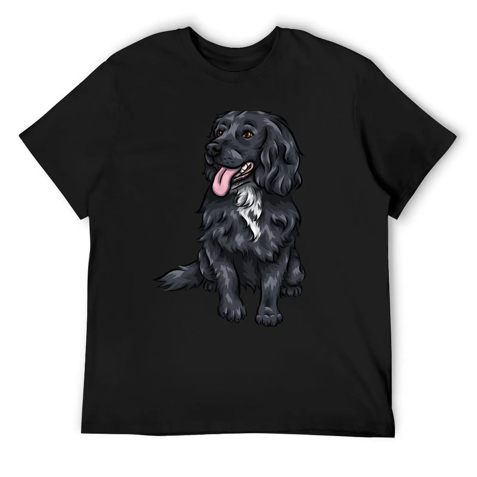 

Happy Black Cocker Spaniel Cute dog Art T-Shirt sports fans luxury t-shirt fashion shirts oversized men t shirts