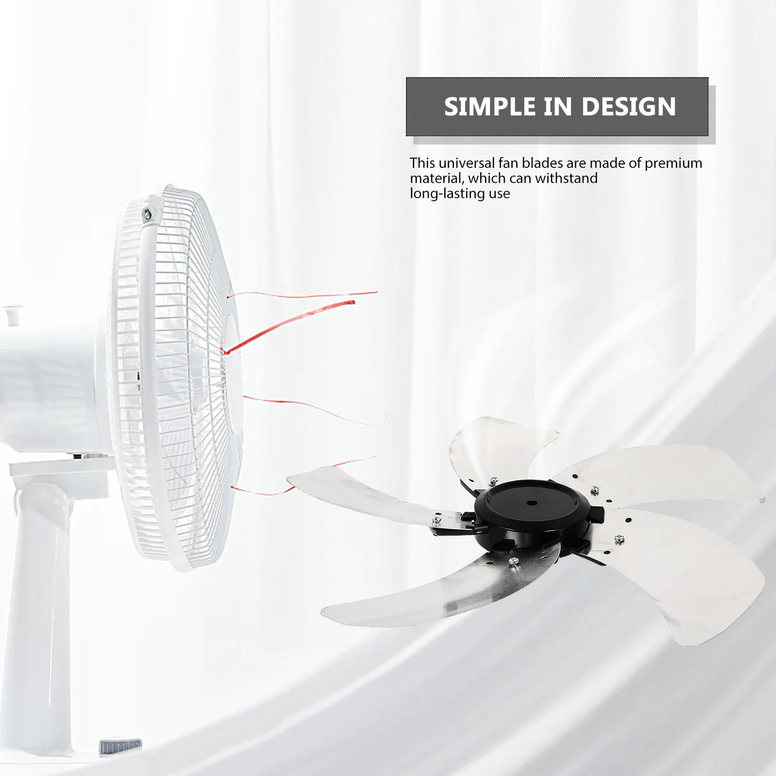 

Metal Blades Replacement For Standing Pedestal Table Electric Fan Leaves Repair Parts Accessories Floor Fan Blades