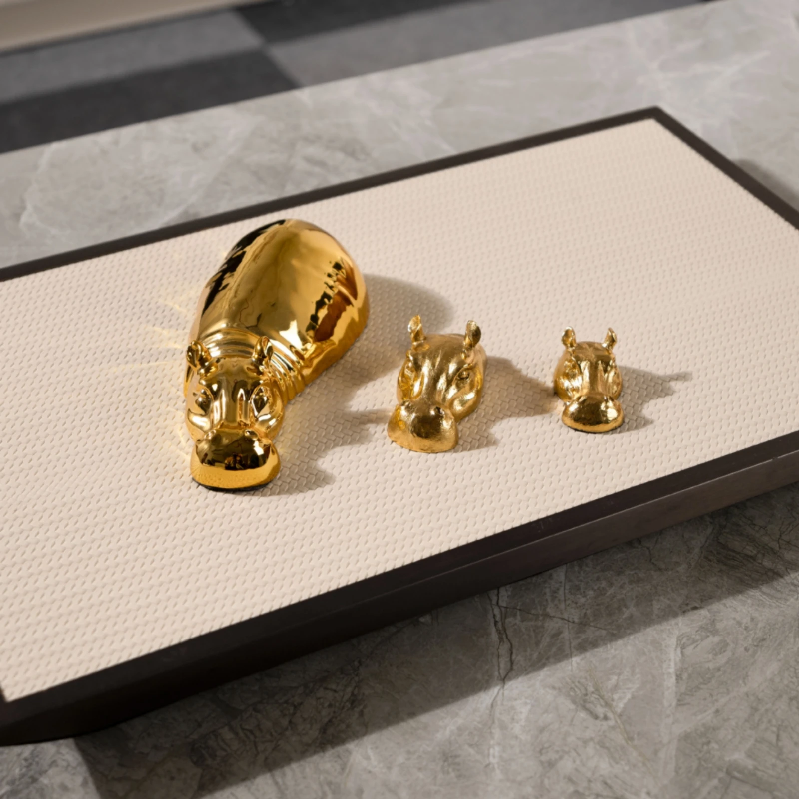 3 Pieces Hippo Figurine Sculpt - Resin Artist 评论和价格