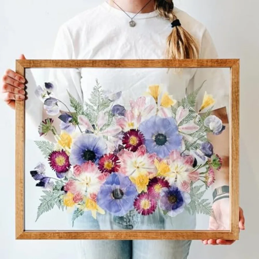 

Плавающая рамка-коробка 16x20 из орехового дерева для прессованных цветов, с двойным УФ-стеклом, 20x