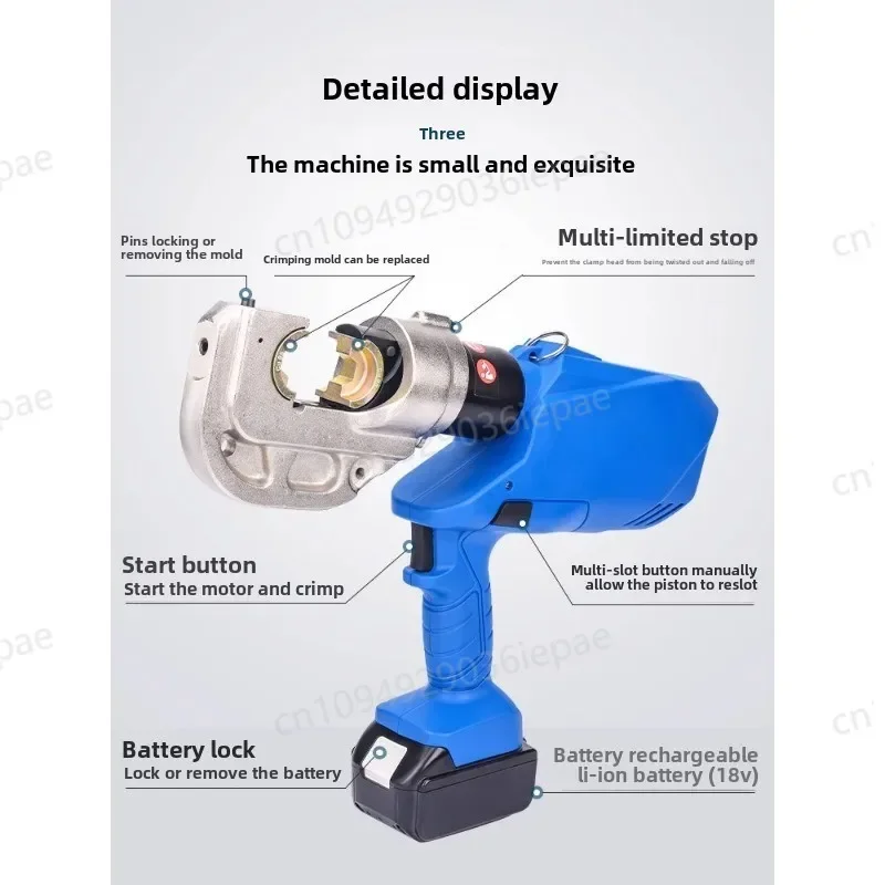 EZ-300/EZ-400 Rechargeable Hydraulic Pliers Electric Hydraulic Crimping Charging Crimping Tool Crimping Pliers DC18V/4Ah