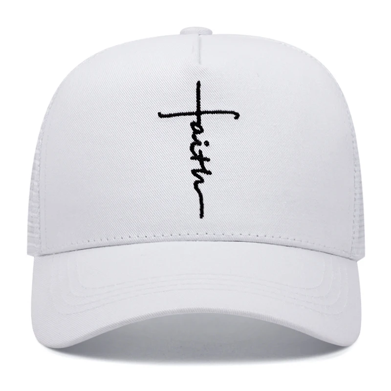 cross embroidery trucker hat men women baseball caps Shade mesh hat