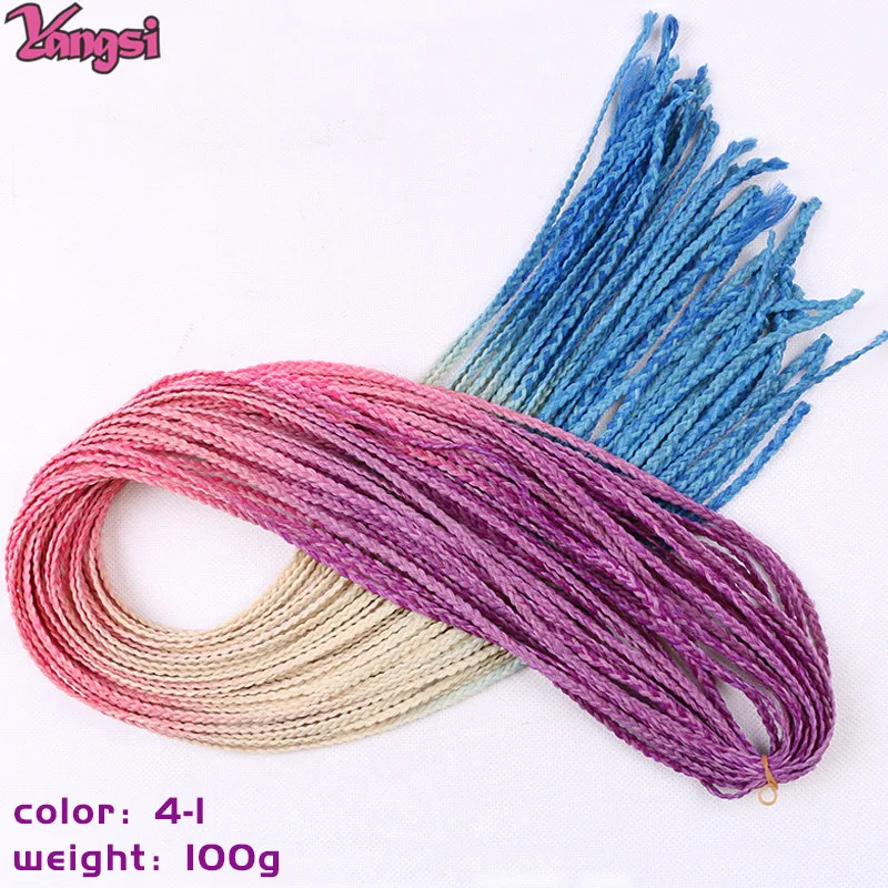 Full Star 30 Inch Synthetische Zizi Vlechten Dunne Box Vlechten Hair Extensions Bruin Roze Blauw Rood 613 Ombre Box Gehaakte Vlechthaar