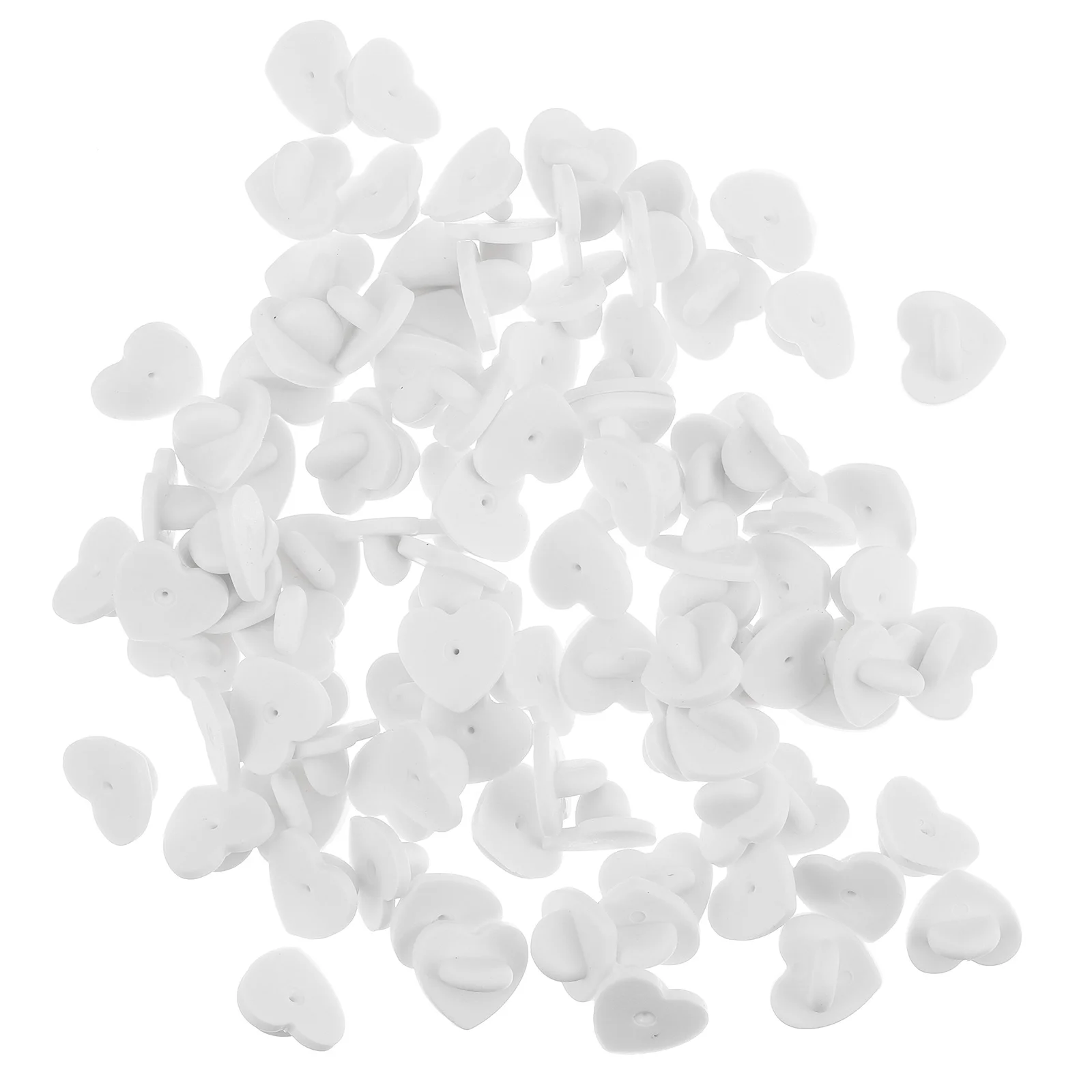 

100pcs Heart Shaped Brooch Pins Lightweight Compact Design For Jewelry Making Diy Craft Projects Pin Back Holders Clutch