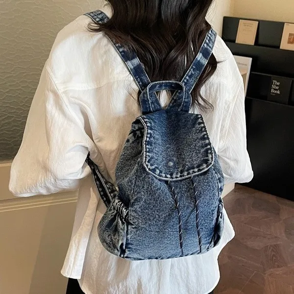 

Women Backpack Large Fashion Canvas School Bag for Teenager Girls 2026 Denim Rucksack Female Student Backapcks Travel Mochila
