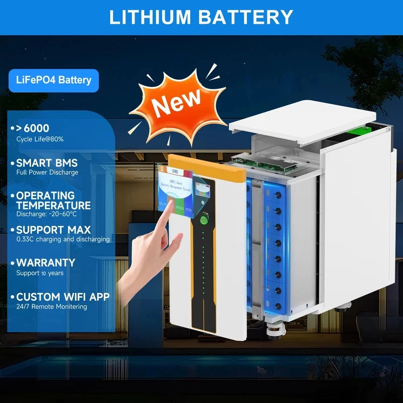V Home Energy Storage System .V 00Ah 0Ah 0Ah Kwh Lifepo4 Battery With Bms