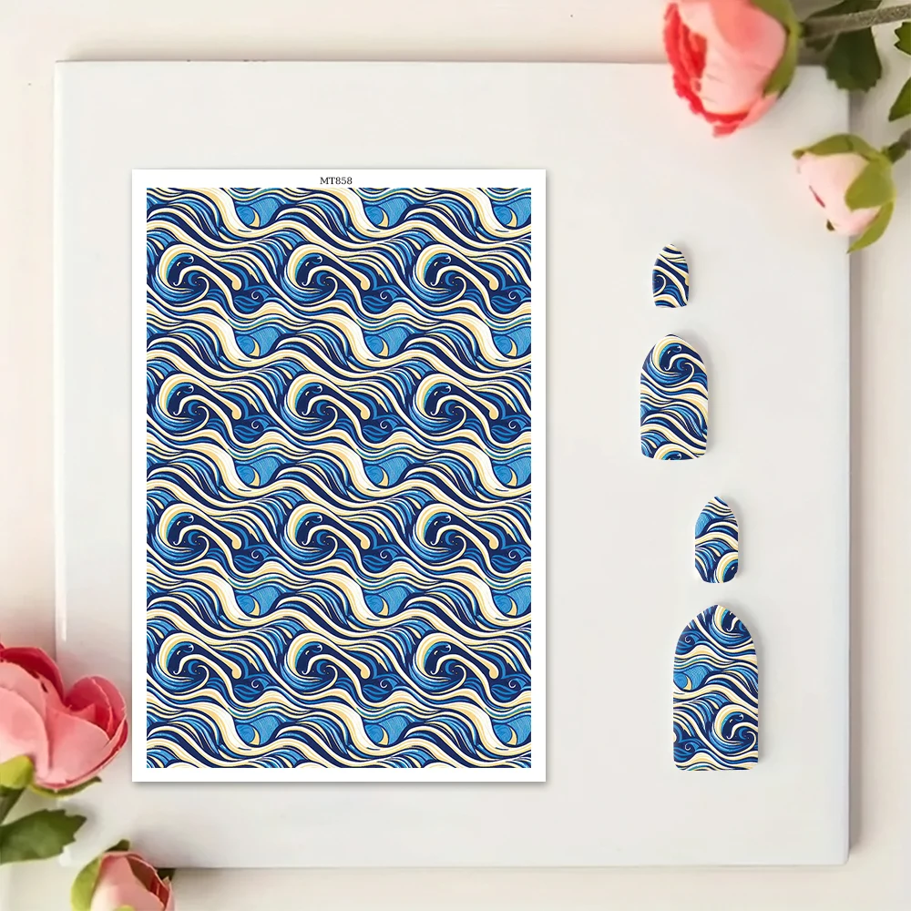 Ethnic Style Flower Ocean Waves Soft Ceramic Earrings Water Soluble Disposable Sticker for Diy Jewelry Making Decal