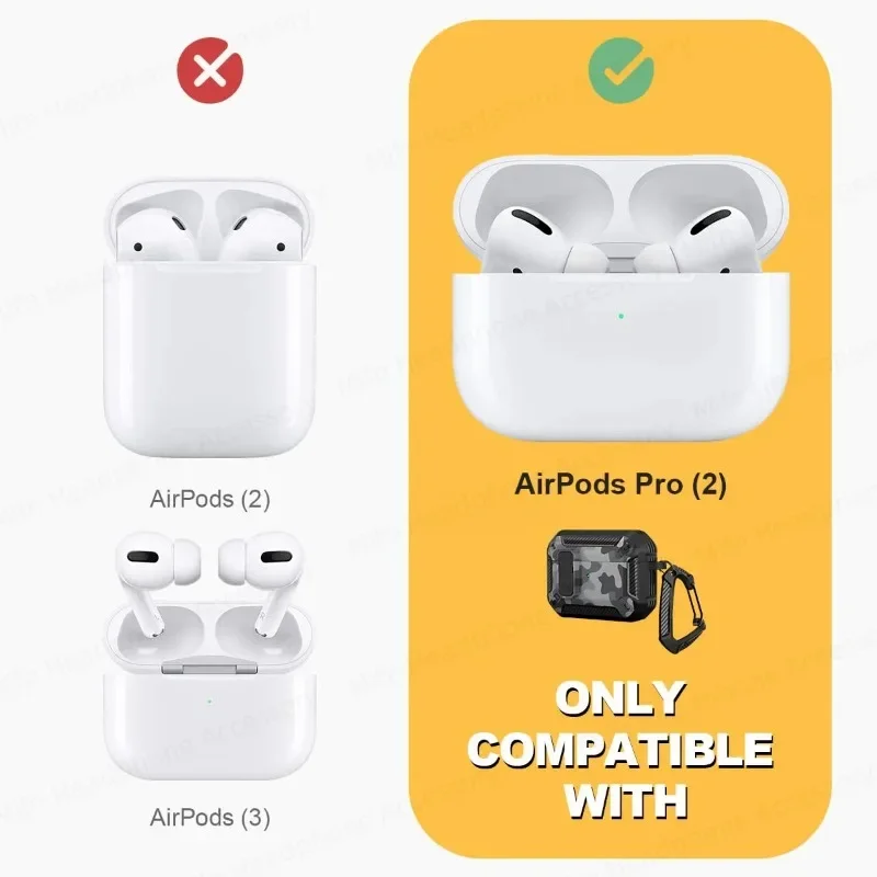 Camouflage สีเทาผู้ชายหูฟังสําหรับ airpod pro 2 gen หรูหราป้องกันฤดูใบไม้ร่วงพร้อม Secure Lock สําหรับ Air สําหรับ Pods Pro