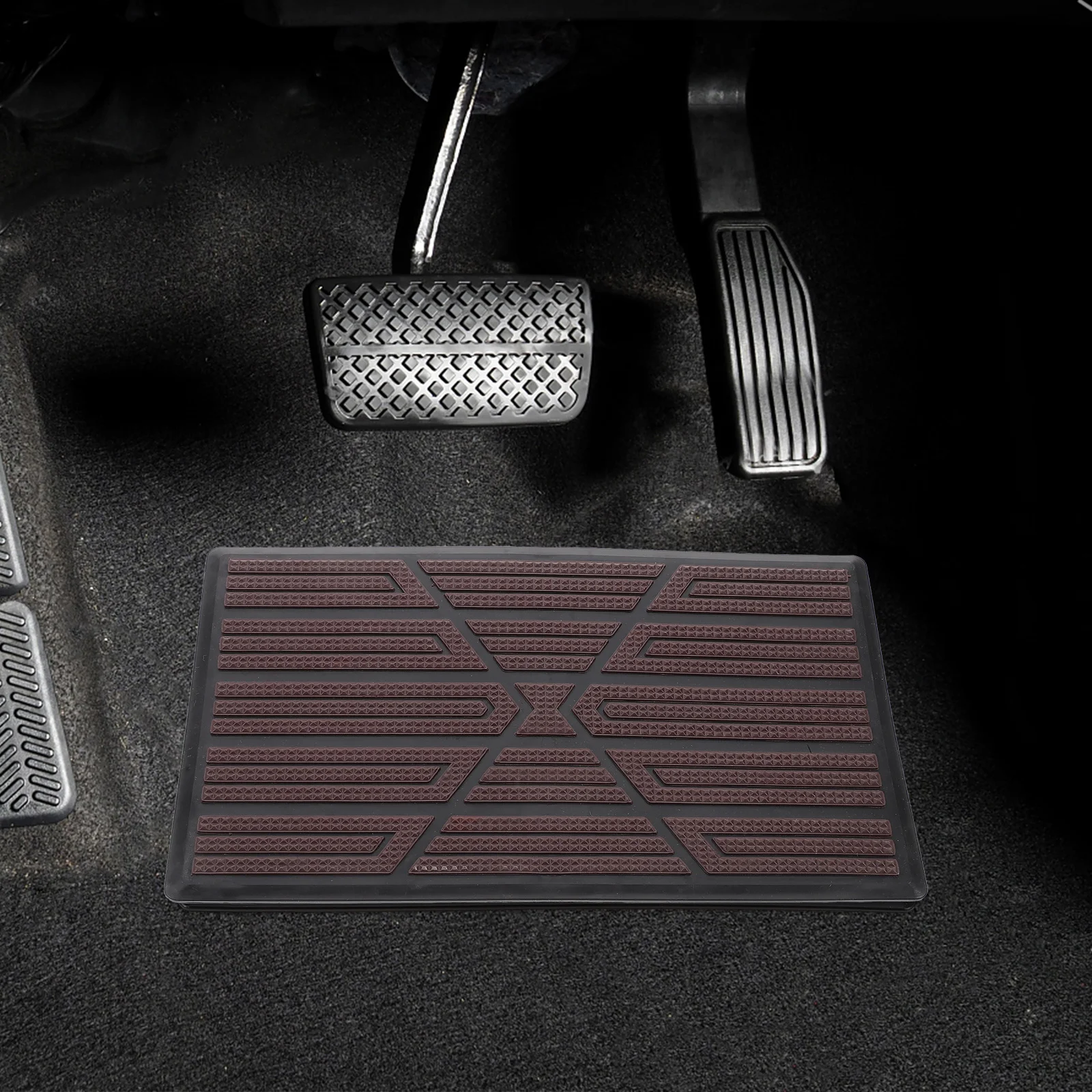 

Universal Car Floor Carpet Auto Floor Mat Patch Heel Scuff Plate Car Footrest Pedal Pad Anti Slip Protection for Cars Vehicles