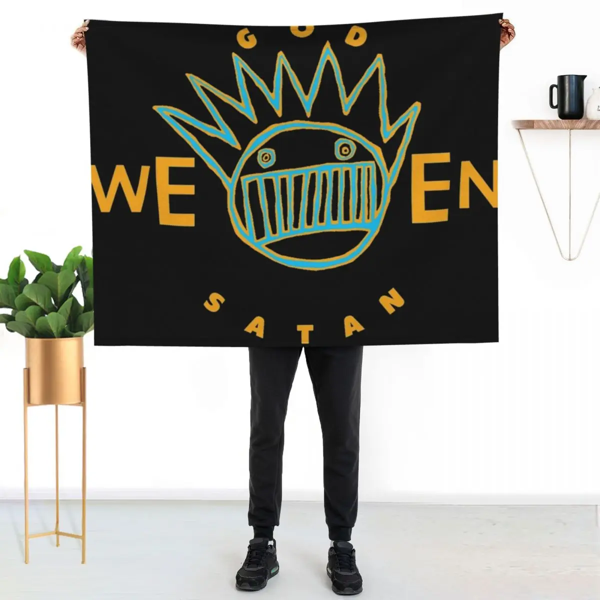 

God Ween Satan Throw Blanket Spring Fall Cozy Throw Blanket for Couch