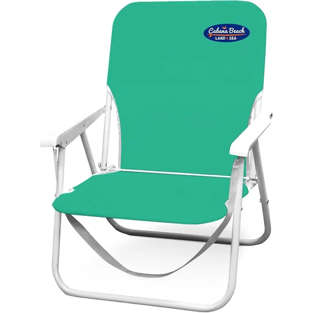 

Folding Beach Chair Lightweight Portable Outdoor Camping Chair Carry Strap Compact 1 Position Relaxing Sand Grass Accessories