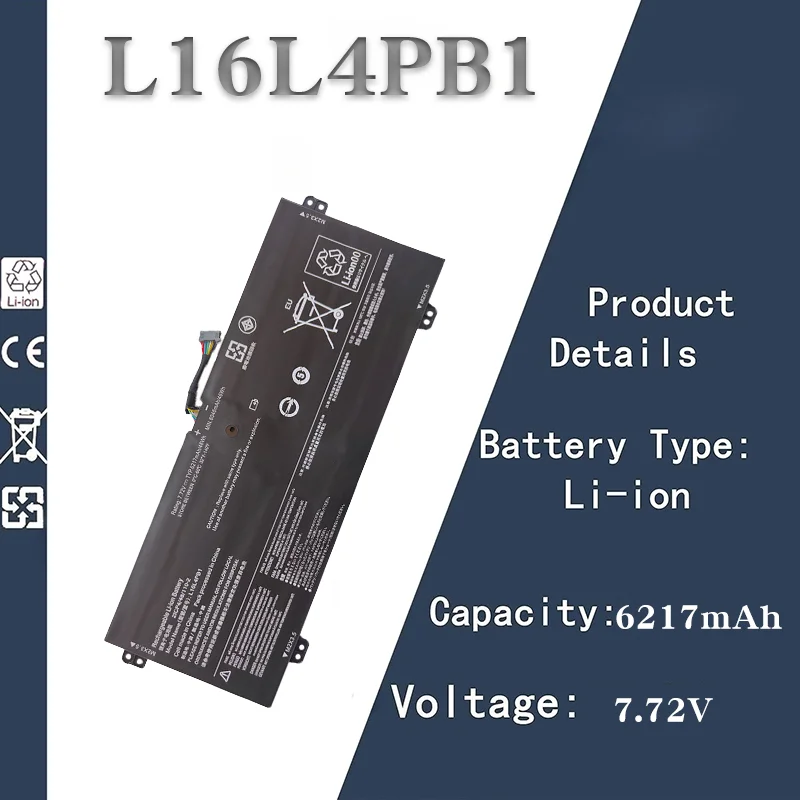 

Lenovo L16L4PB1 Battery 7.72V 6217mAh for YOGA 720-13IKB 720-13IKBR 730-13IKB 730-13IWL Laptop Replacement