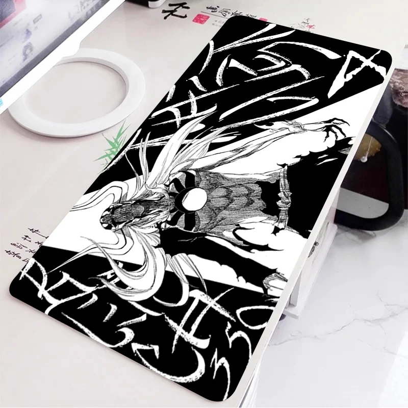 Podkładka pod mysz Anime Bleach XXL Akcesoria do gier Duża podkładka pod mysz Czarno-biała podkładka na biurko Klawiatura Rozszerzony dywan Podkładki pod mysz — zdjęcie produktu 6