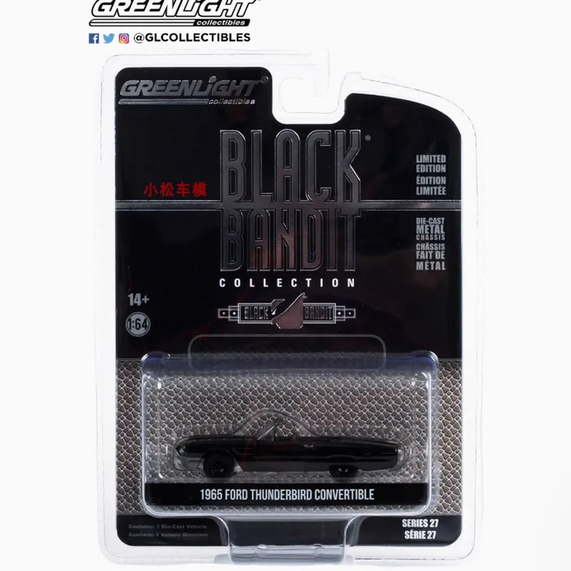 Greenlight Diecast 1:64 1965 Thunderbird للتحويل سبيكة محاكاة نموذج سيارة مجموعة ثابتة زينت هدية عيد