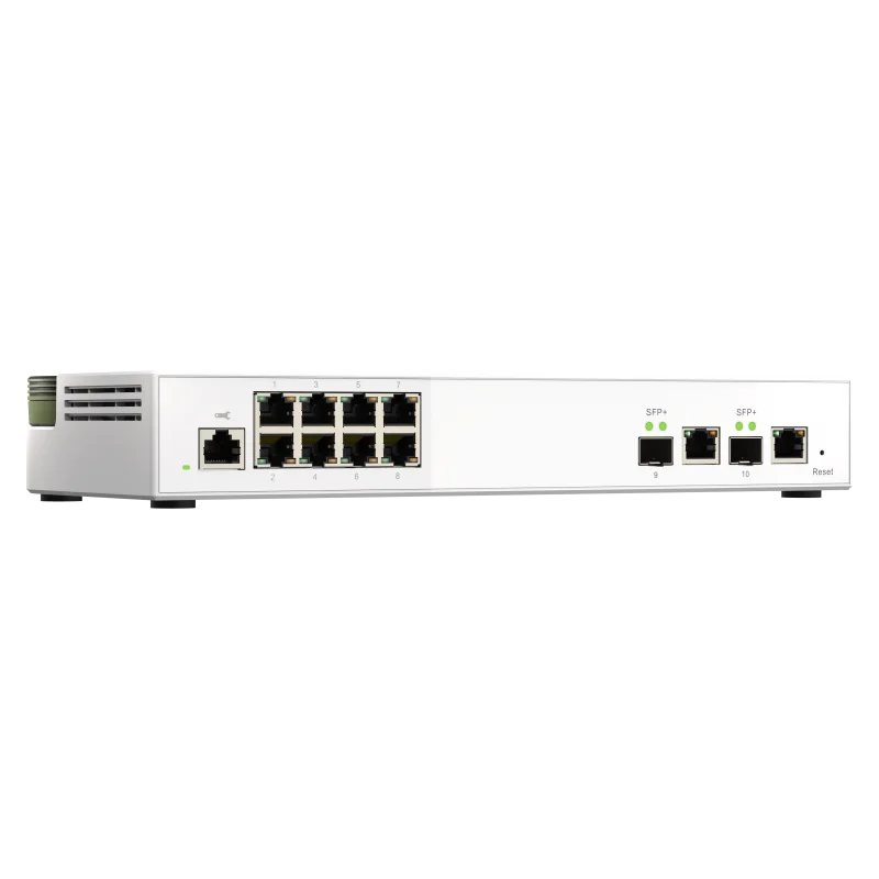 QSW-M2108-2C Web managed switch 2 10GbE SFP +/RJ45 composite ports and 8 2.5GbE Ethernet ports