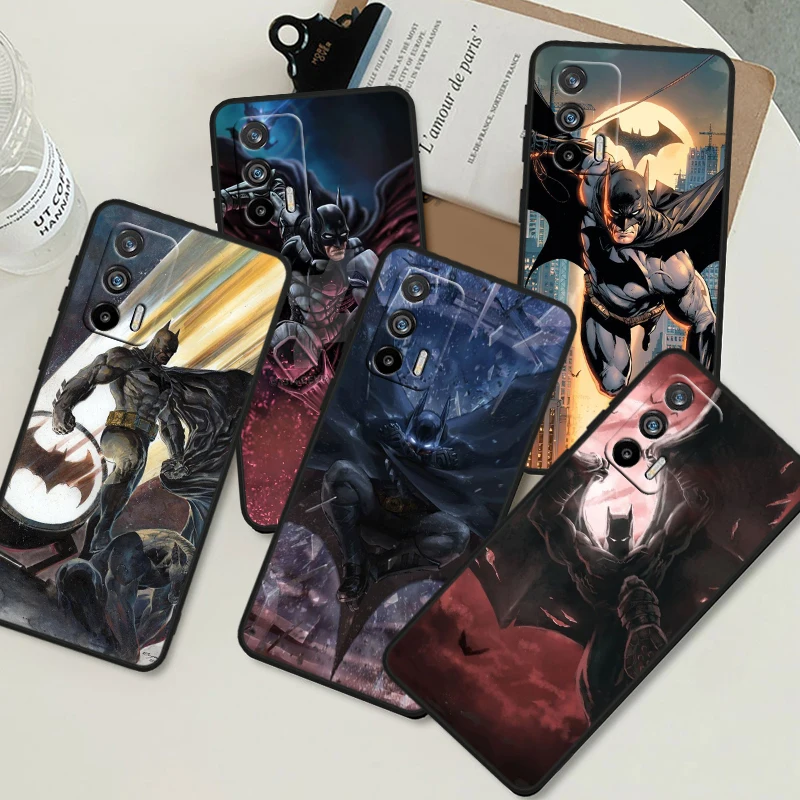 Cute B-batmans Superheros For OPPO Realme GT3 2 C55 C33 C35 C30S C31 X3 X2 Q5i Q3S C21Y Pro Black Silicone Phone Case