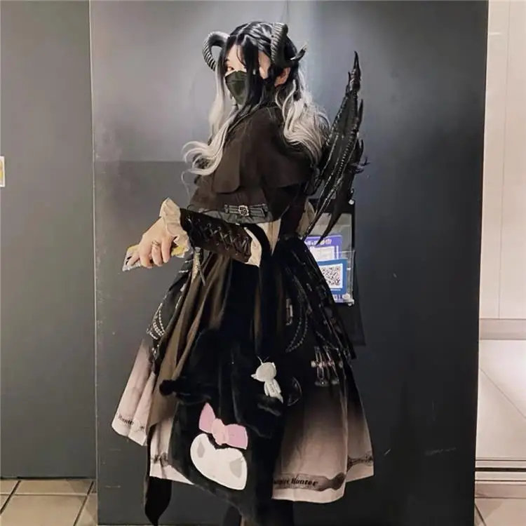 3 Colors, Imp, Wings, Succubus, Leather Texture Holy Dark, Goth Lolita Halloween Cos Punk, Halloween Dress Up