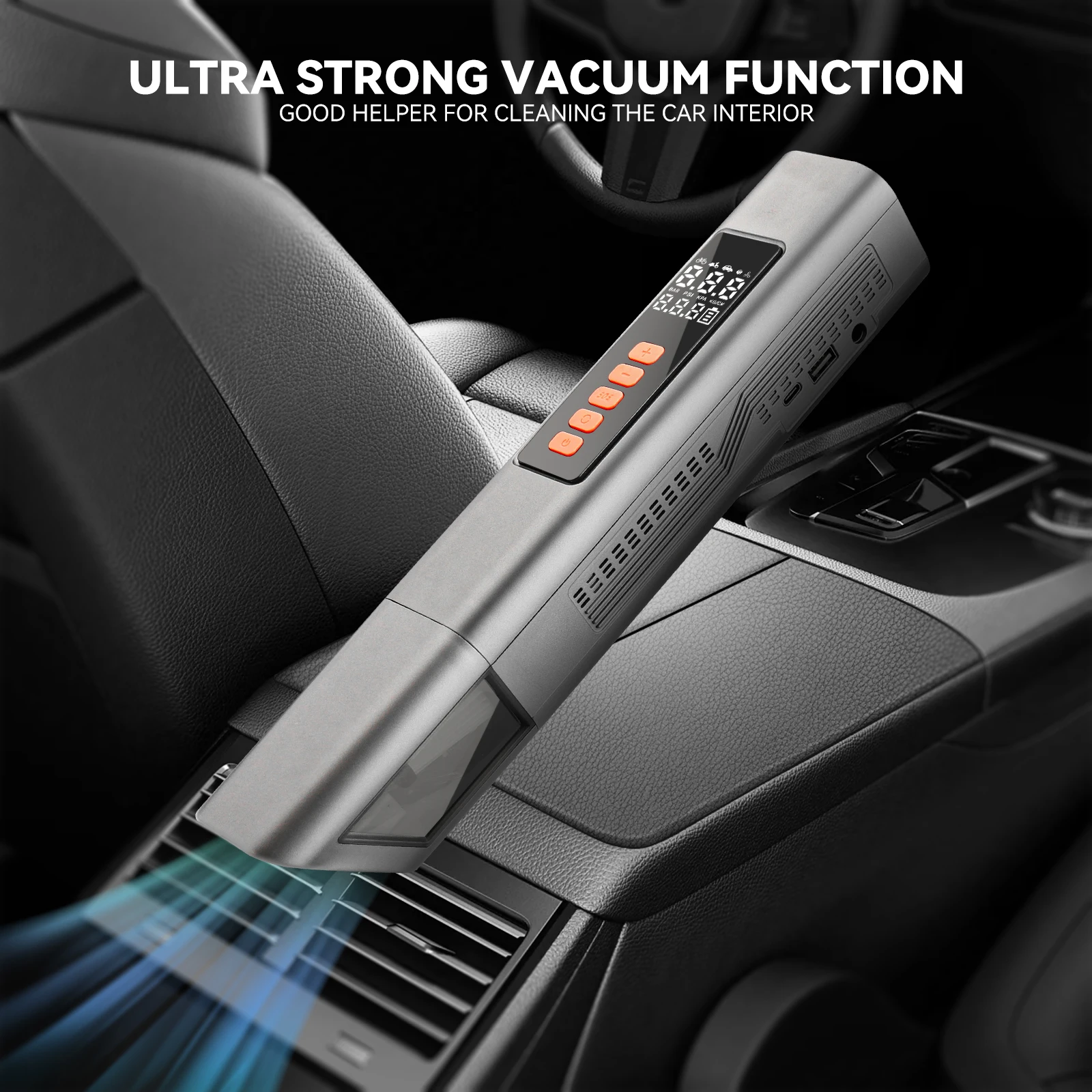 Intelligent air pump with vacuum car ball pump Multifunctional vacuum cleaner Air pump Powerful suction