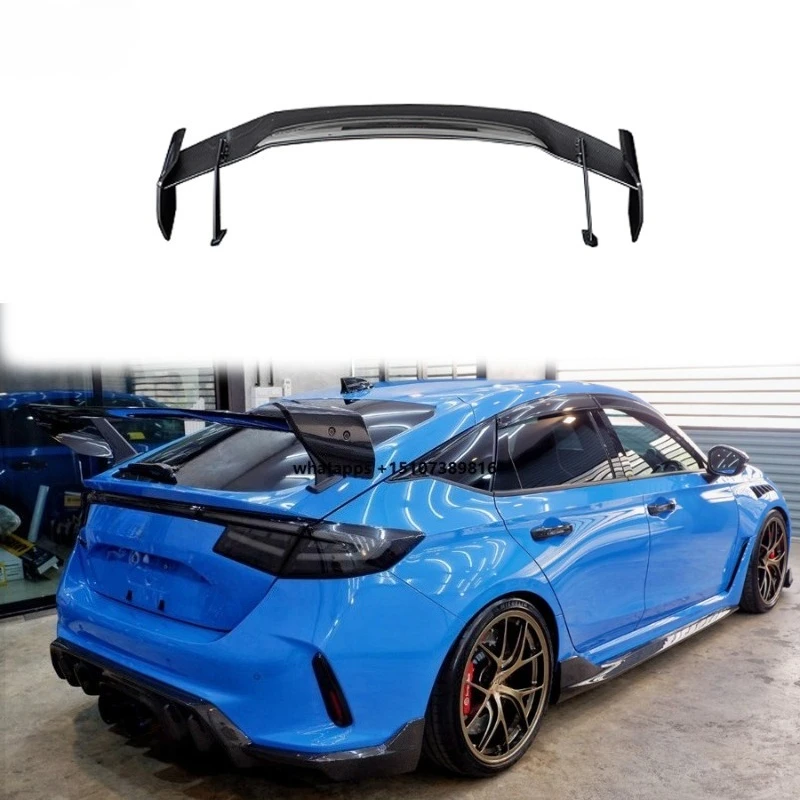 

Wholesale For Civic FL5 Type R Dry Carbon Fiber AD Style Rear Wing Spoiler Lip Wings Body Kit Car Accessories