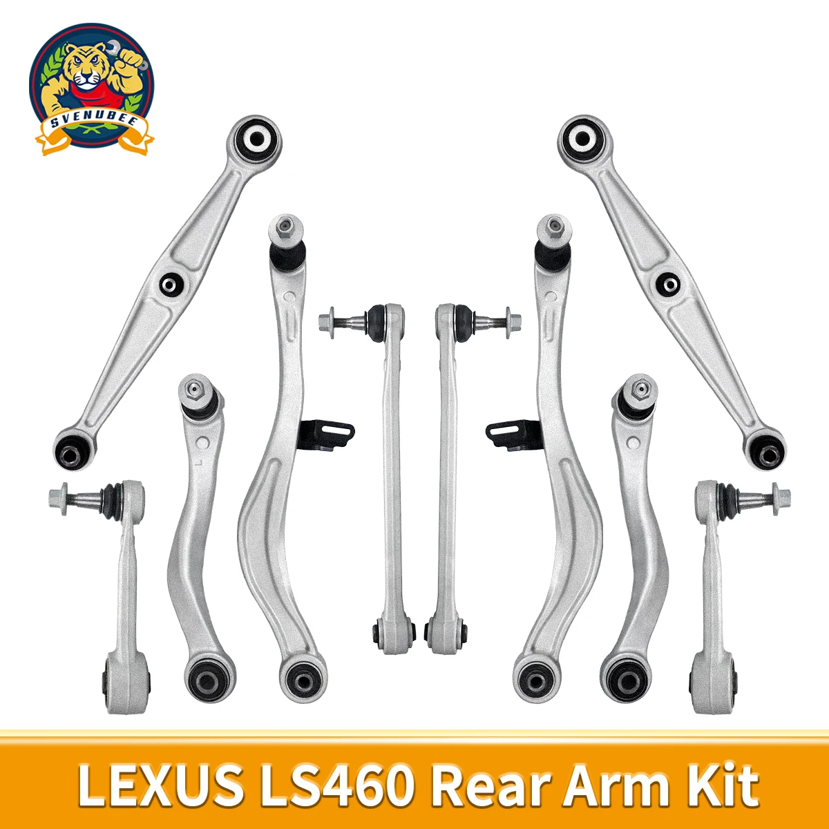 Svenubee Rear Upper Lower Control Arm Lateral Link 10pcs Set Kits for Lexus LS460 RWD 2007 2008 2009 2010 2011 - 2017 4873050111