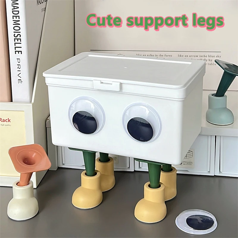 

1 Set Little Feet Anti-collision Doorstop Support Leg Anti-Skid Boots Garbage Can Storage Box Home Office Door Stopper Decor