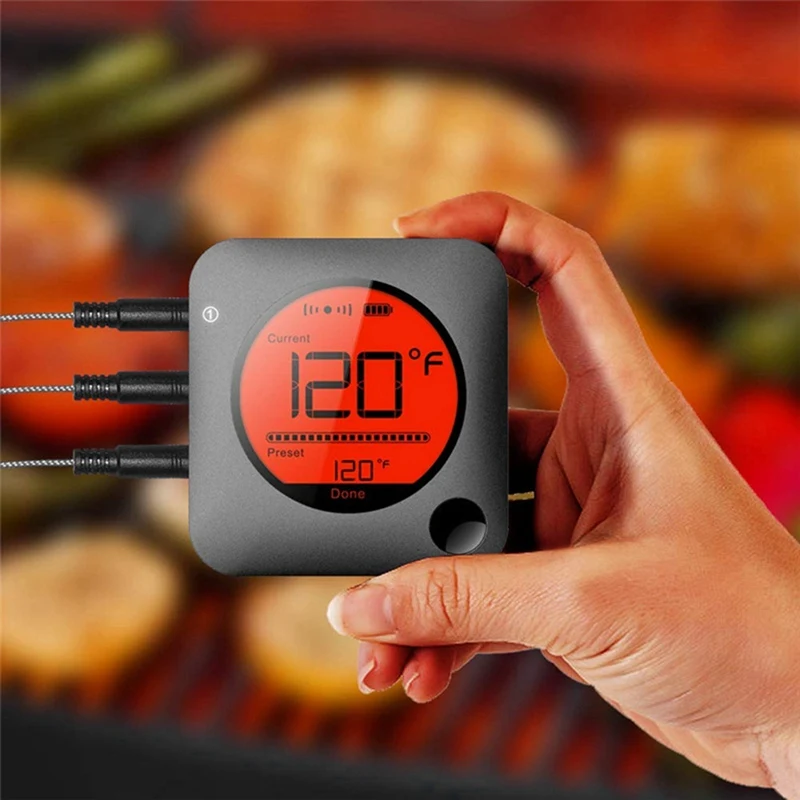 BBQ Cooking Food Thermometer Bluetooth Smart Safe Grill Thermometer With Timer Temperature Alarm For BBQ Oven Cooking